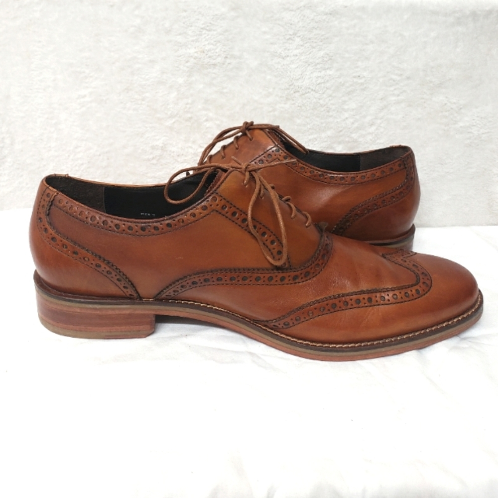 Cole Haan  Wingtip Oxford British Tan Sz-12M NikeAir Technology - Picture 6 of 13